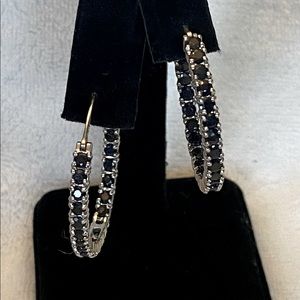 💎 Ross-Simons Sapphire Hoop Earrings - 925 SS